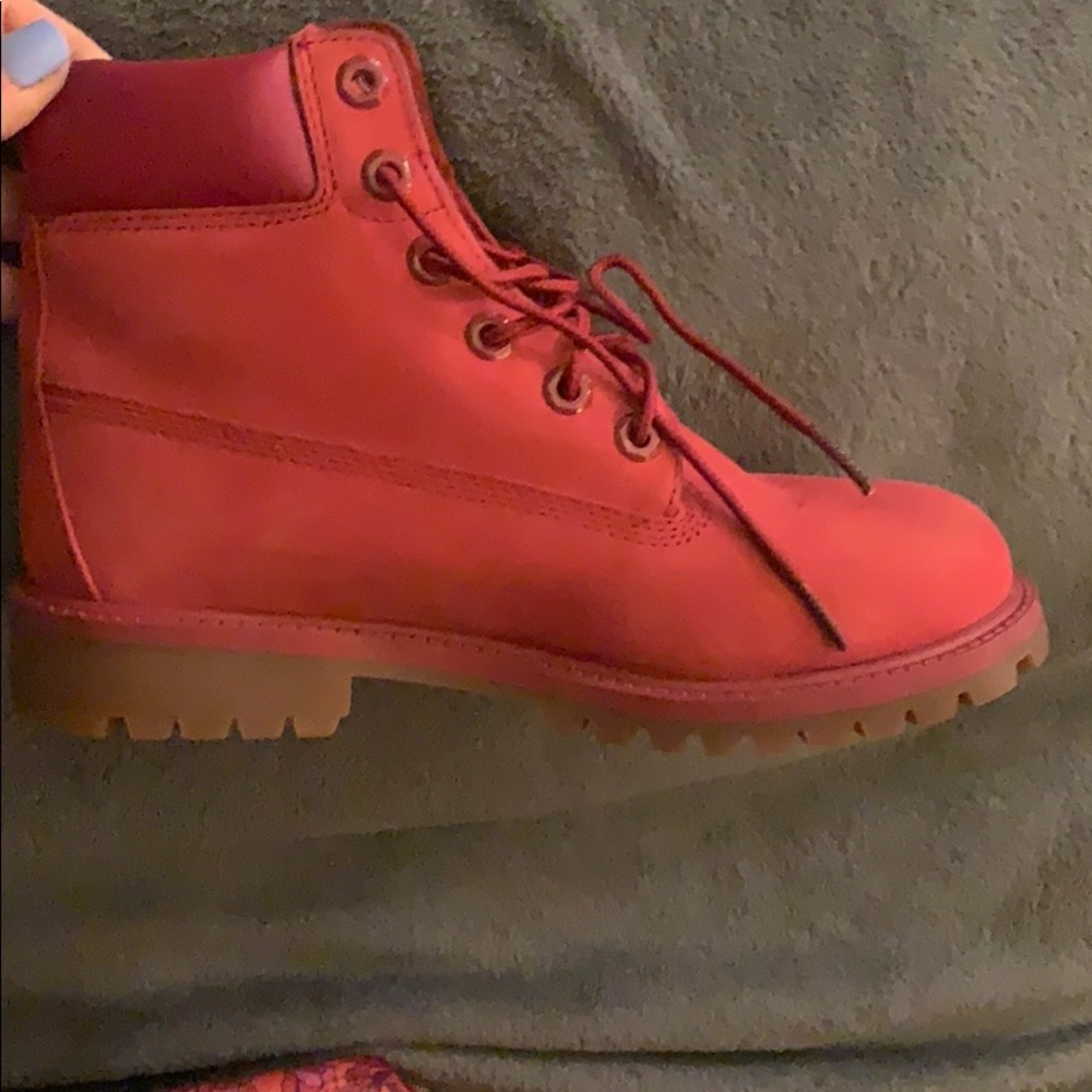 Limited edition Red suede timberlands